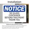 Signmission No Glass Containers Beyond This Point Thank You, 7 in W x Rectangle, Vinyl Decal OS-2PACK-NS-D-57-L-14630 - alternate 5
